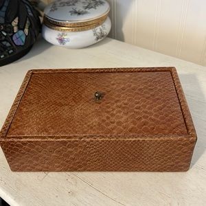 Faberge Original faux leather trinkets box